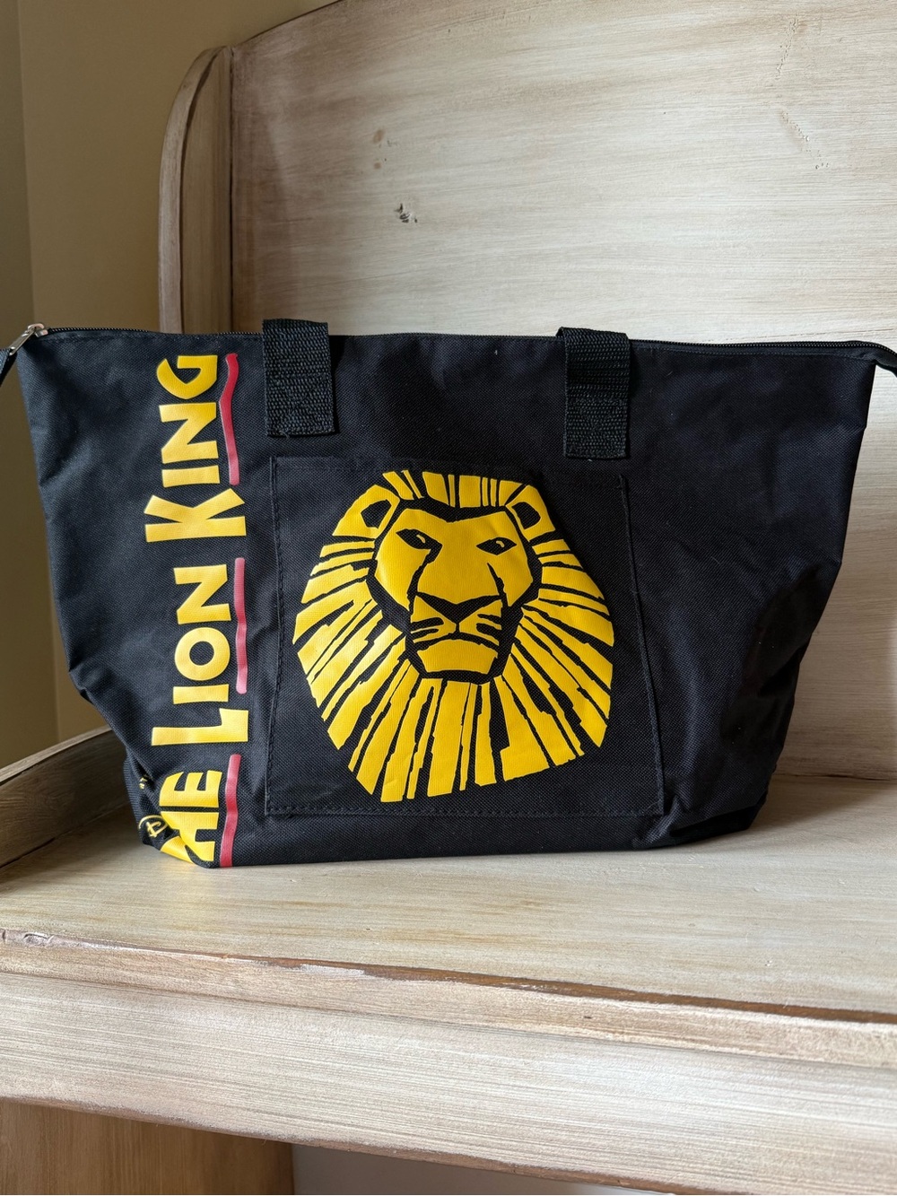 NEW Disney’s The Lion King Musical Broadway Zippered Black Tote Bag NWT